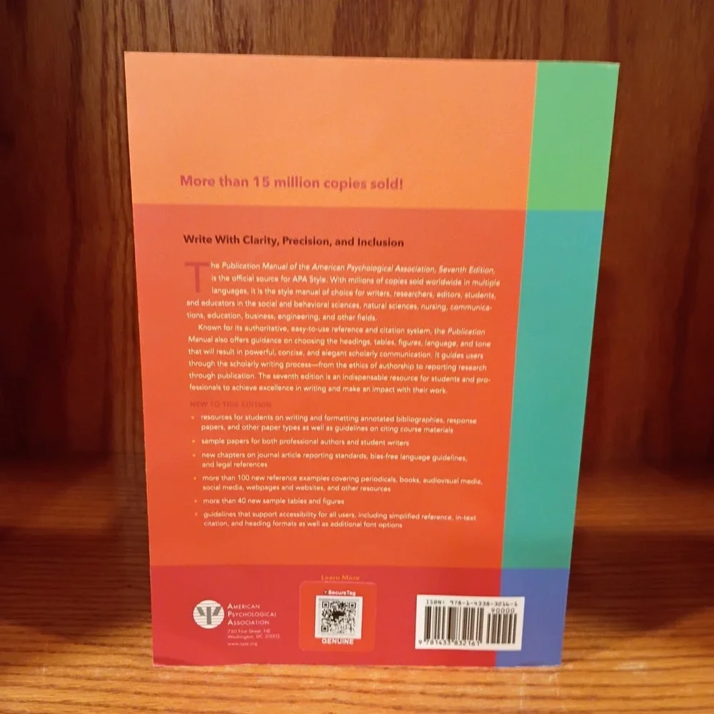Publication Manual of The American Psychological Association 7th Edition PB